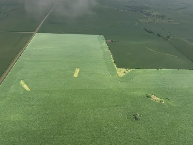 a view of a lake with a beach