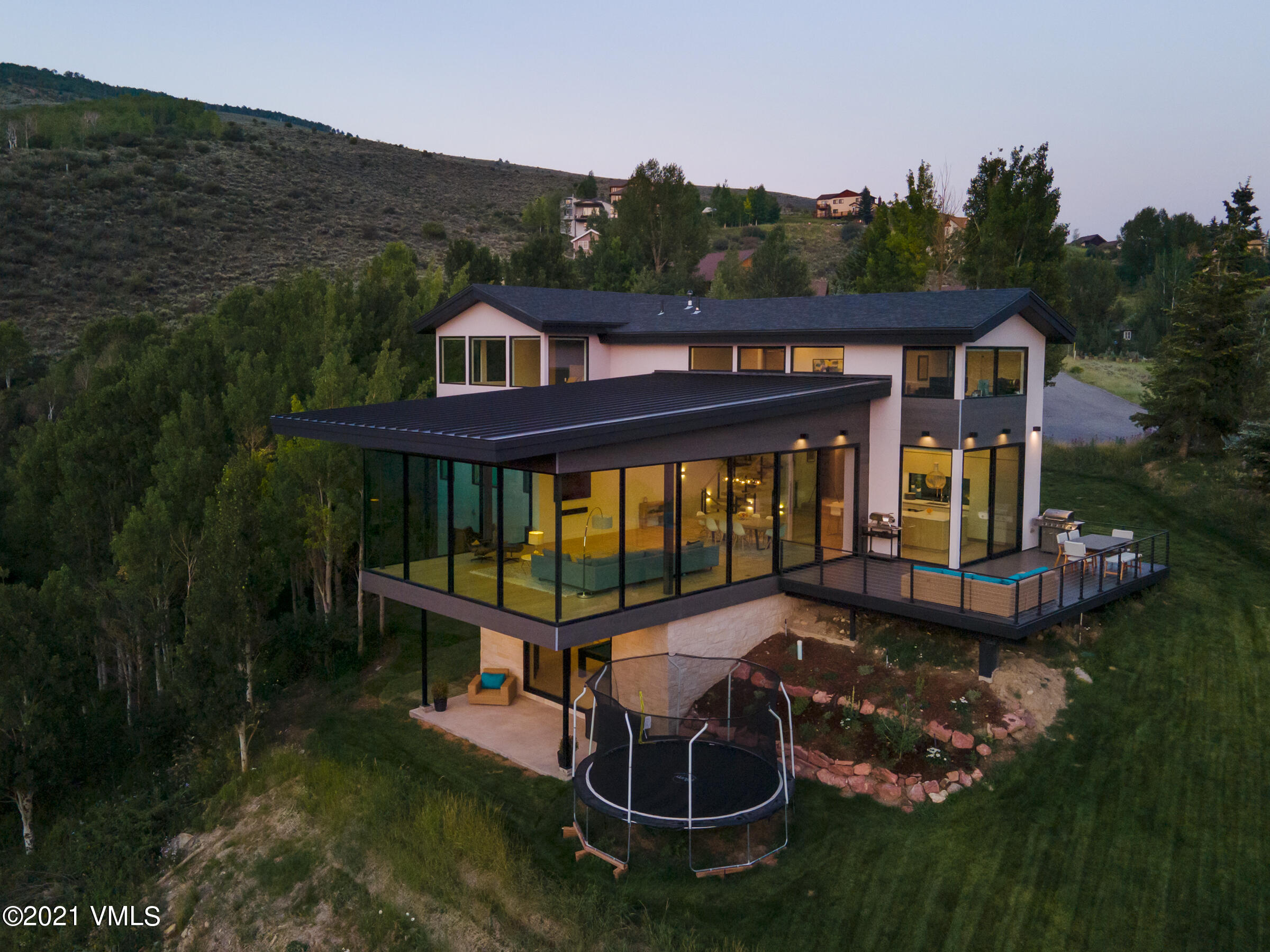 a view of a house with roof deck