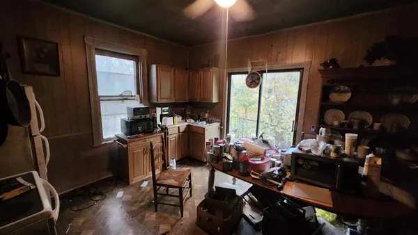 a room with furniture washer and dryer