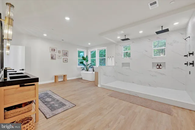 a living room with furniture and a couch