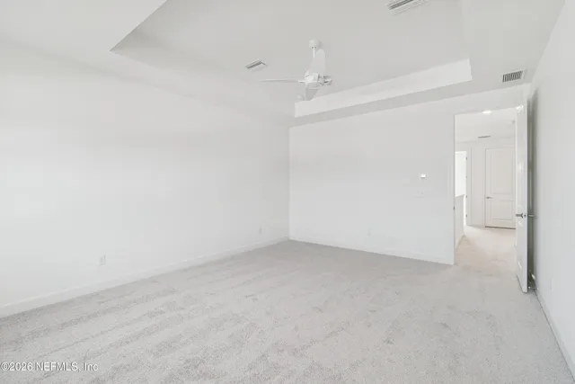 an empty room with an entryway