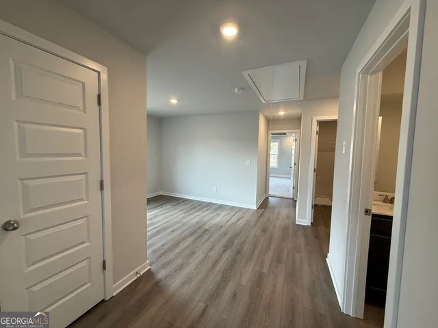 wooden floor in an empty room and a gallery