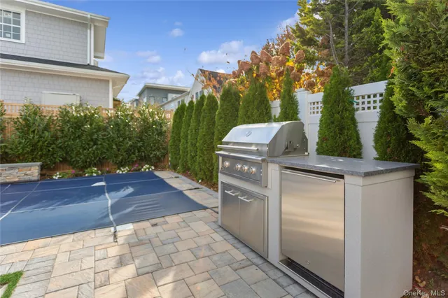 a house view with a garden space