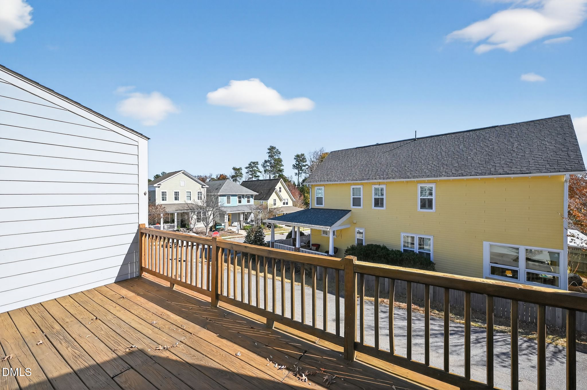 44 Owen Towne Road Chapel Hill, NC 27516 - Photo 50 of 64 a view of a balcony with wooden floor