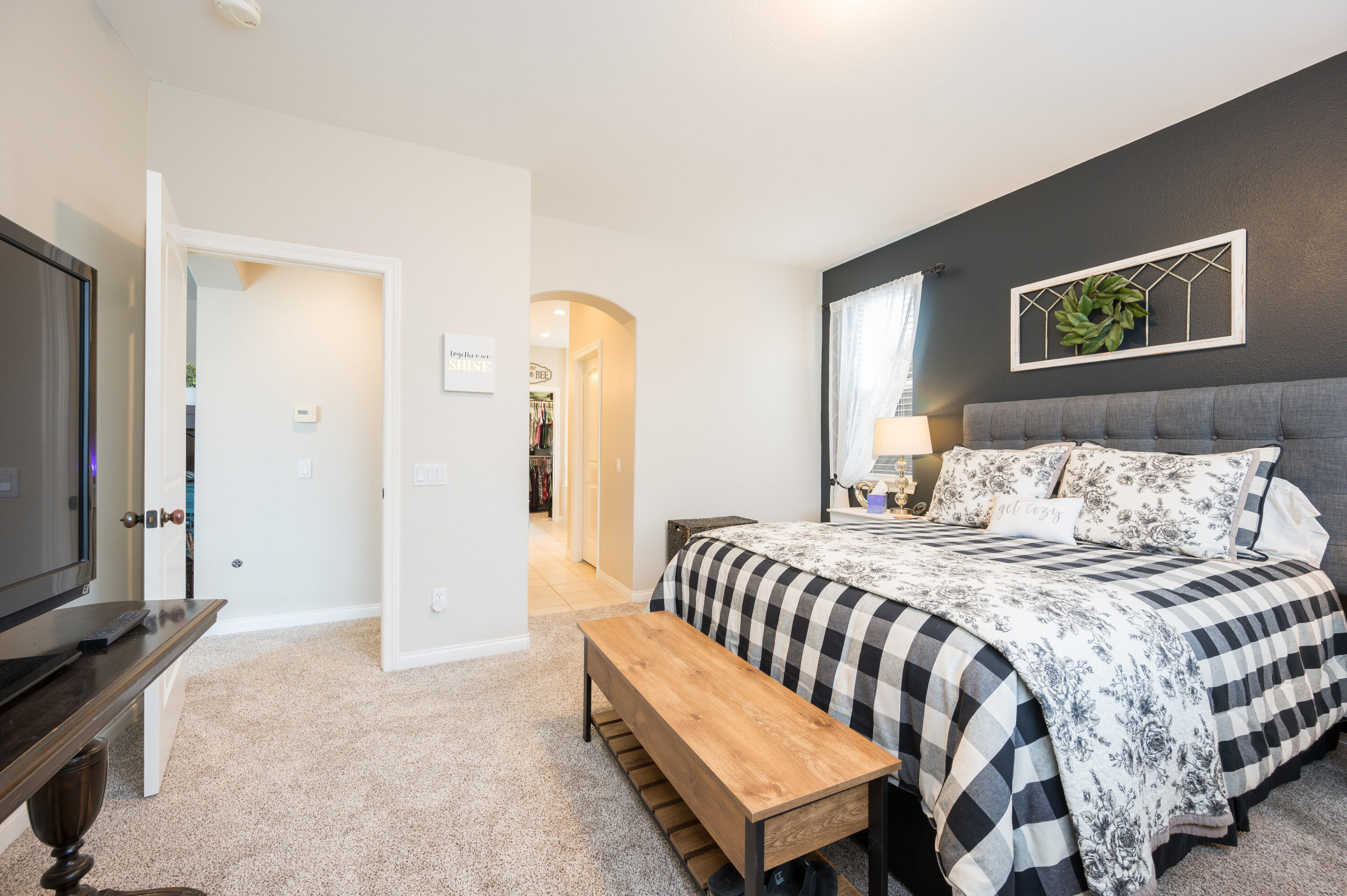 529 Palomar Circle Lompoc, CA 93436 - Photo 19 of 42 a bedroom with a bed and a flat screen tv