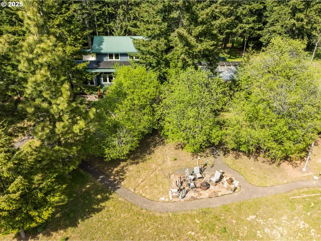 a view of a lake with a building
