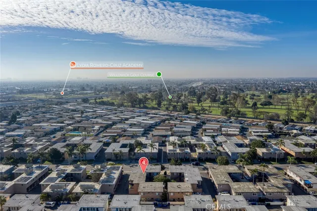 an aerial view of a city