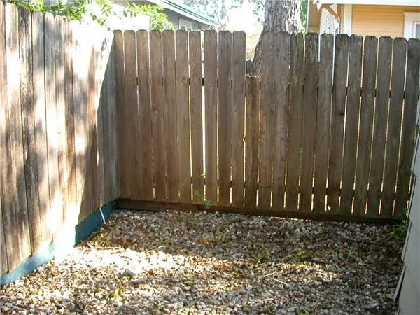 a view of wooden fence
