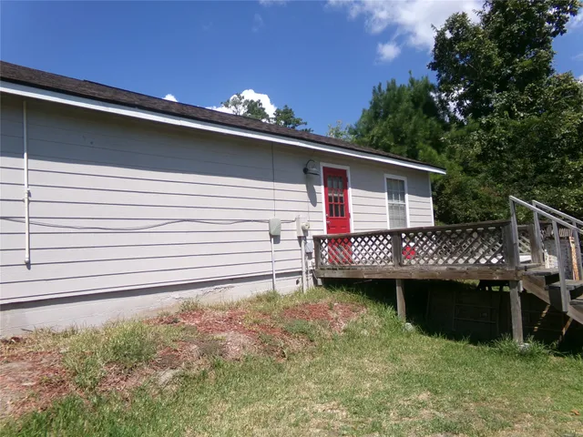 a backyard of a house