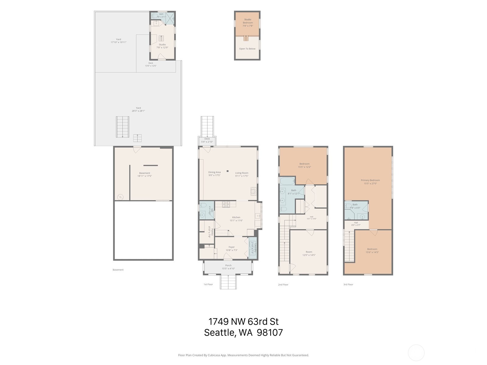 1749 Northwest 63rd Street Seattle, WA 98107 - Photo 36 of 40 a picture of a floor plan