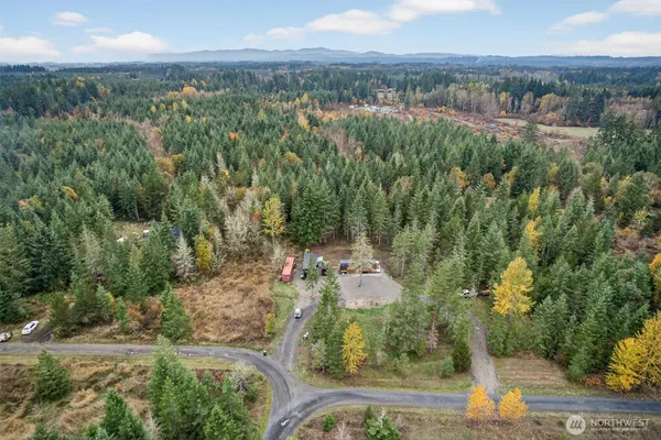 an aerial view of a houses with outdoor space