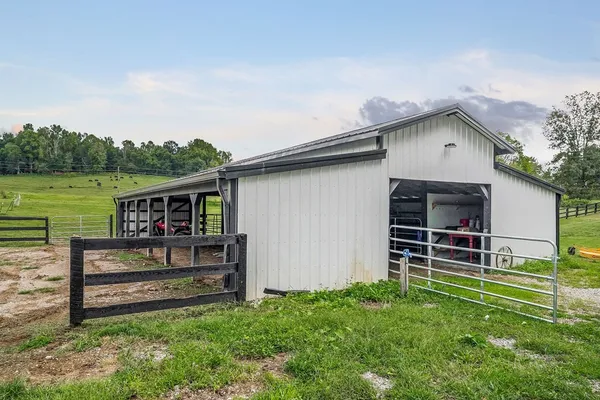 a view of a golf course with a lake