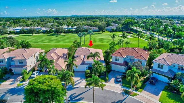 an aerial view of multiple house