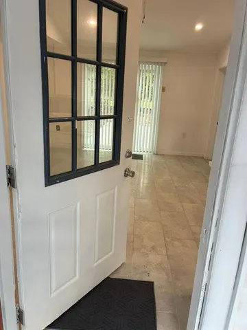 a bathroom with a window