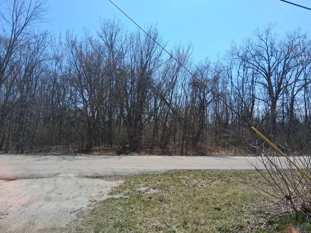 a view of yard covered with snow