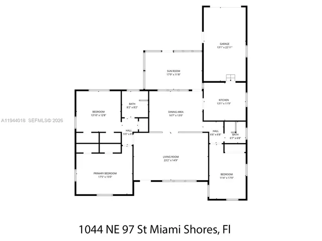 $6,000 | 1044 Northeast 97th Street, Miami Shores, FL 33138