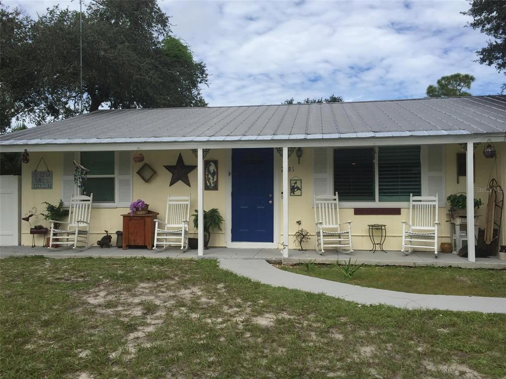 Perfect Florida Cottage!  Mother in law suite, or apartment of Home office.  Seller has used for all 3 occasions. Home has been upgraded with Low-E impact windows to withstand 160 MPH winds, WHOLE HOUSE GENERATOR, Metal Roof, Plantation Shutters throughout home. Entire home has been recently remodeled, Child fort in one bedroom.  Also used for an office and extra storage.  Very Unique home. 