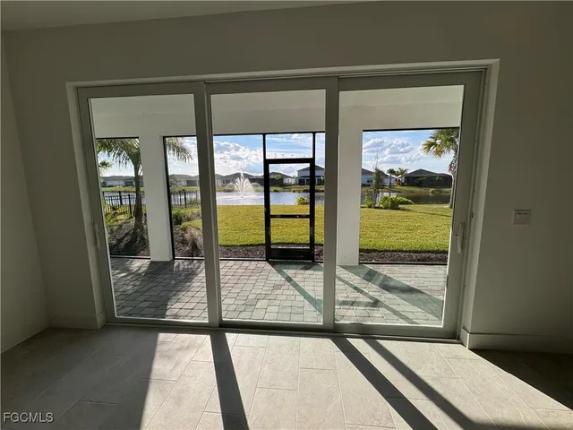a view of swimming pool from a balcony