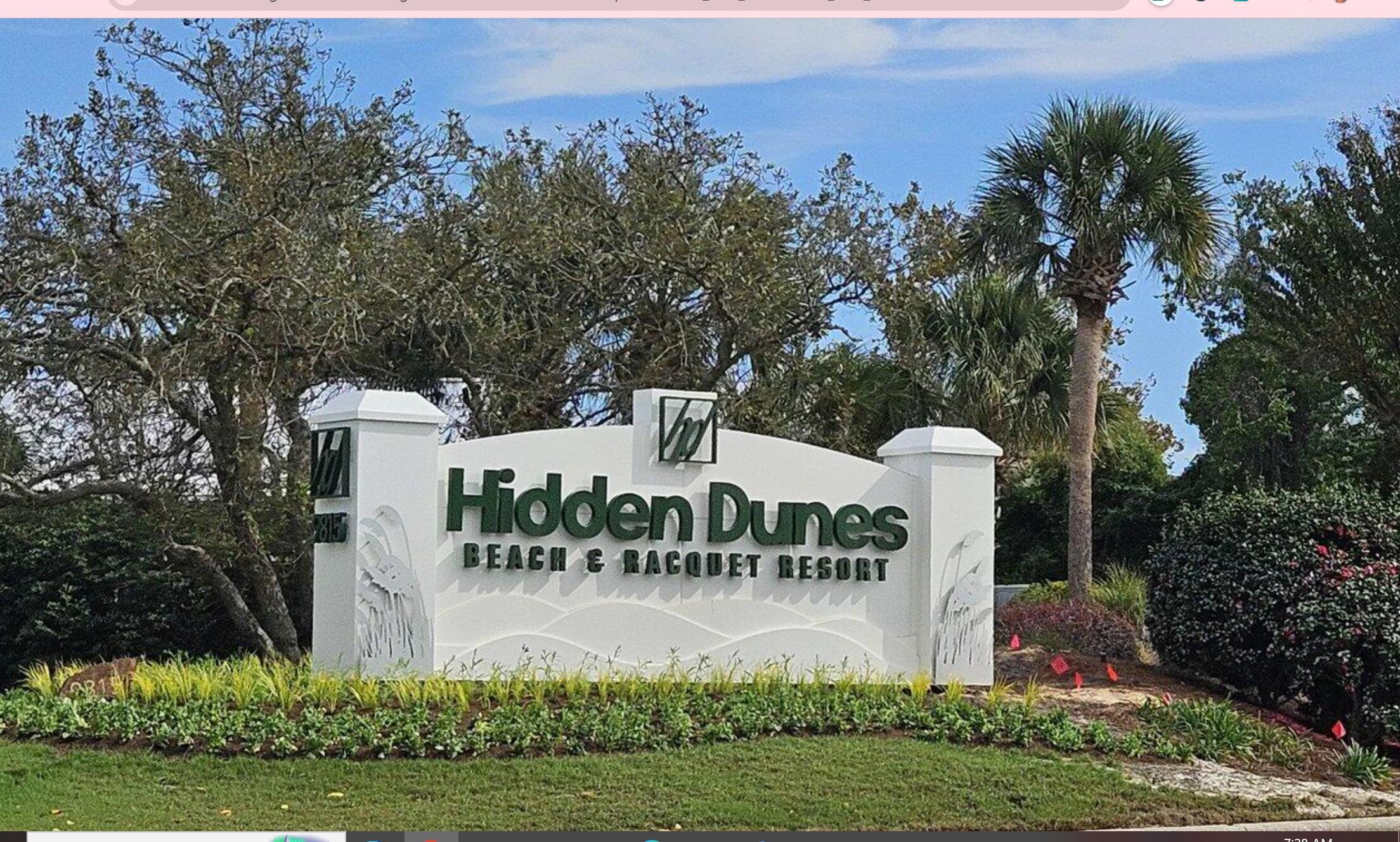 Hidden Dunes New Sign