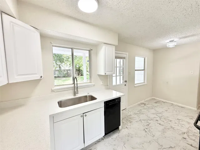 a kitchen that has a sink and a stove