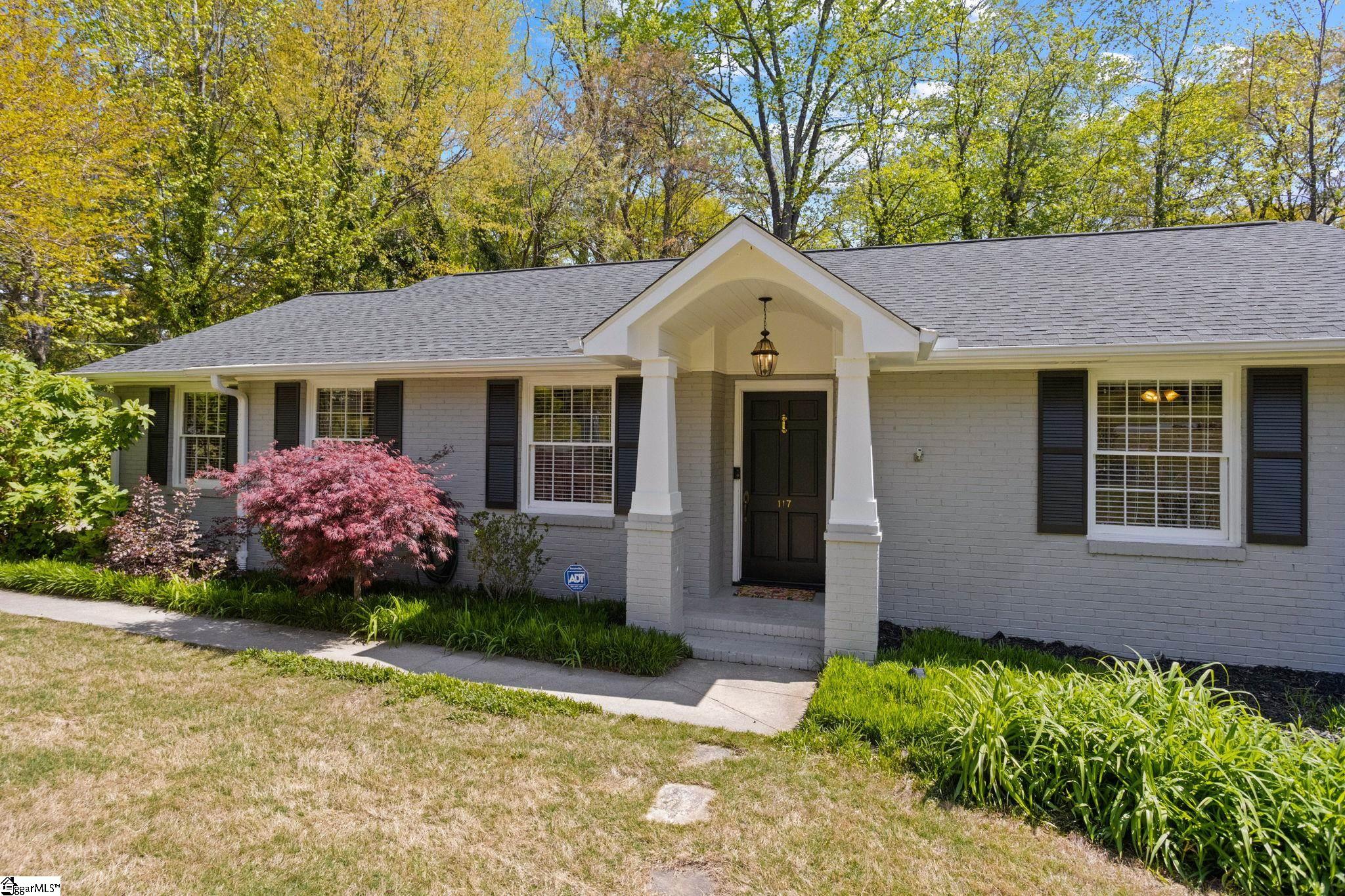 117 Windfield Road Greenville, SC 29607 - Photo 2 of 36 Sellers Painted Exterior, Added New Shutters, Added Front Covered Porch, Added New Gutters and Gutter Guards