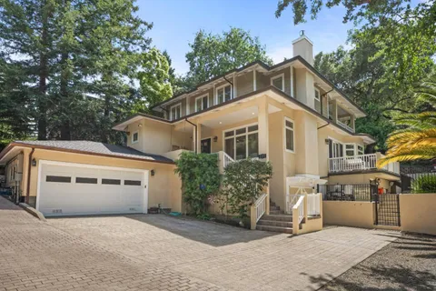 a front view of a house with windows