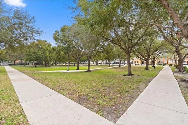 a view of outdoor space with green space