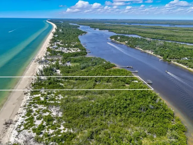 a view of a field with an ocean