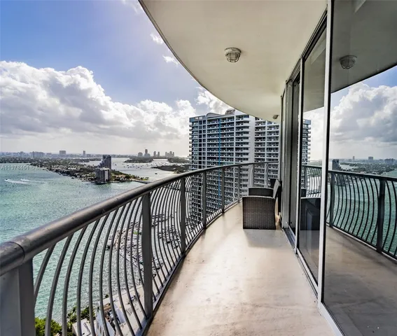a view of balcony with city view
