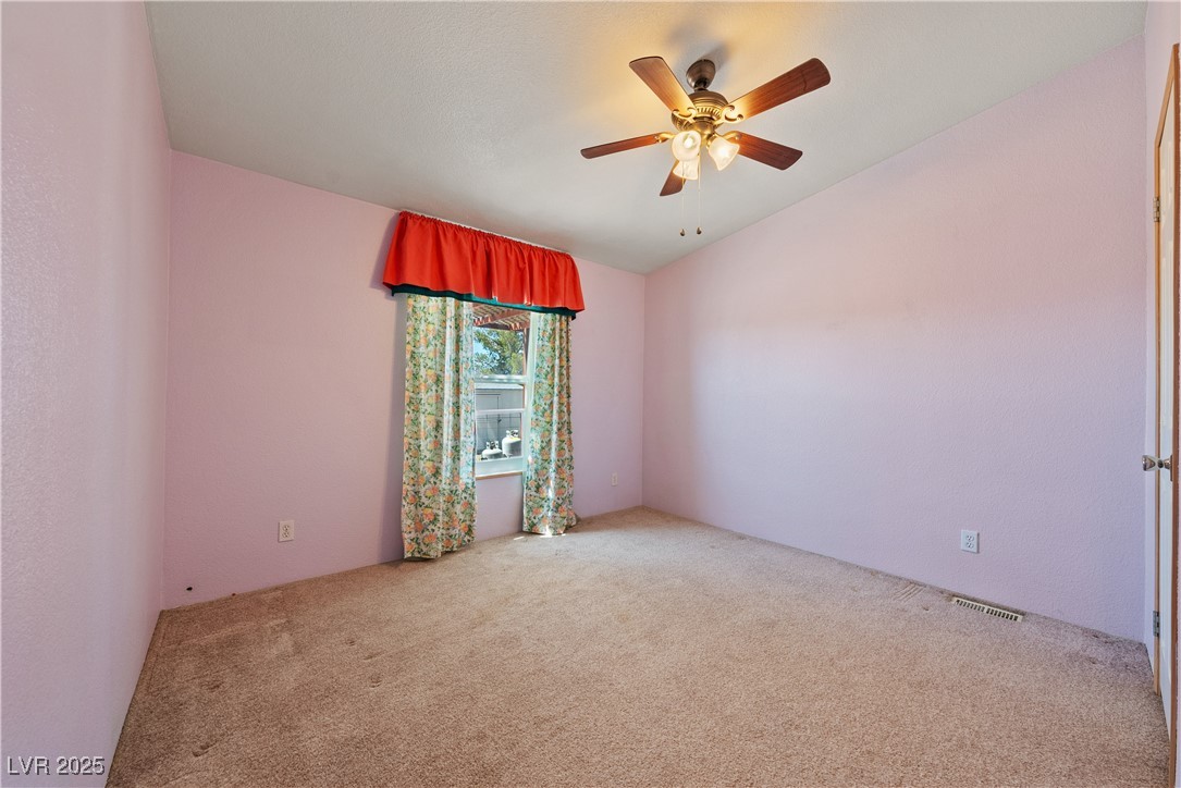 1391 East Casey Road Pahrump, NV 89048 - Photo 17 of 40 Unfurnished room with carpet floors and ceiling fa