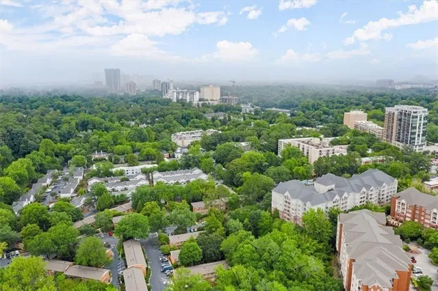 an aerial view of multiple house