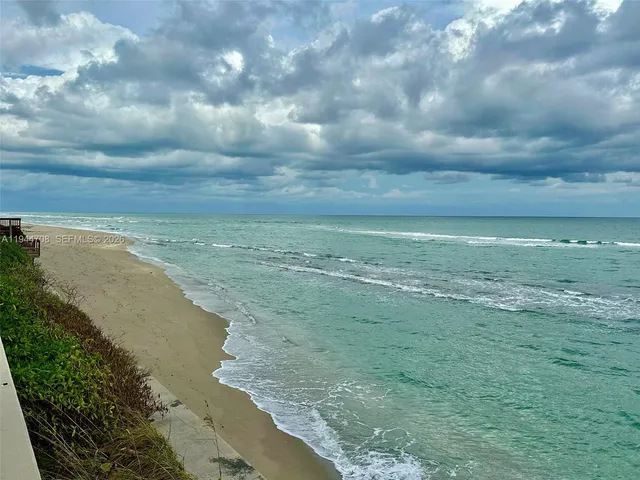a view of an ocean and beach