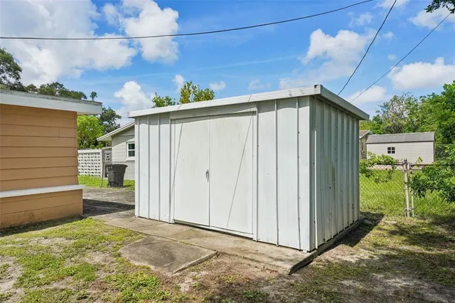 a backyard of a house
