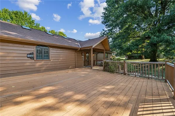 a view of a house with a balcony
