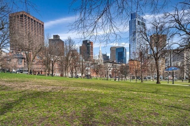 a front view of a building with yard