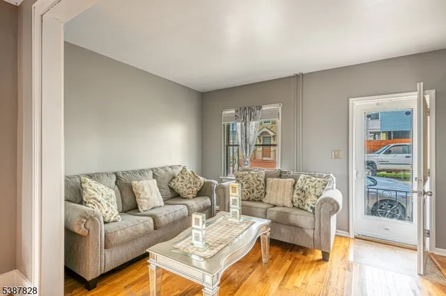 a living room with furniture and a couch