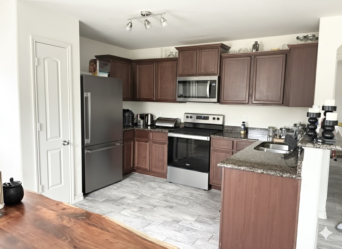 11230 Hall Ranch Court Houston, TX 77075 - Photo 4 of 21 a kitchen with stainless steel appliances granite countertop a sink stove and refrigerator