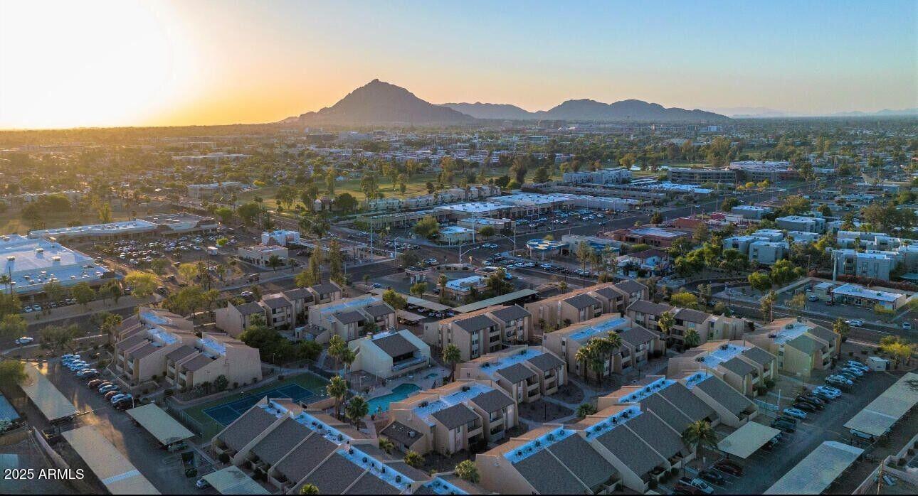 8055 East Thomas Road, Unit M101 Scottsdale, AZ 85251 - Photo 30 of 33 an aerial view of residential house and outdoor space