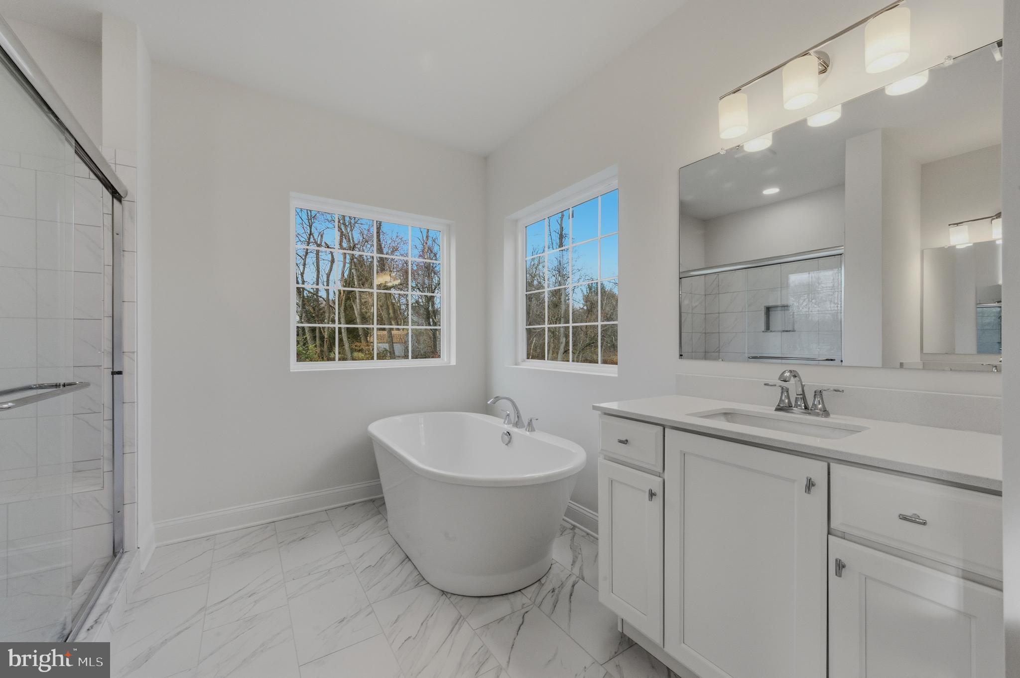 253 Grove View Drive Hockessin, DE 19707 - Photo 14 of 25 a spacious bathroom with a bathtub sink and mirror