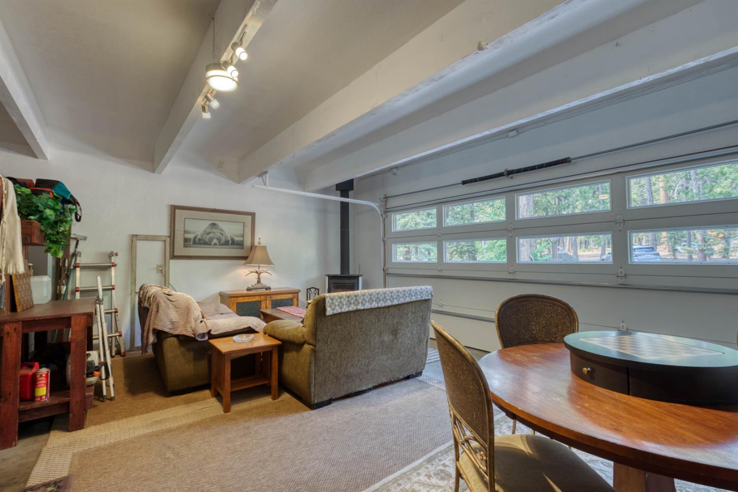 38848 Ridge Road Shaver Lake, CA 93664 - Photo 50 of 81 a workspace with furniture and a large window