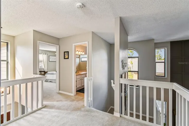 a view of a lake with a big yard