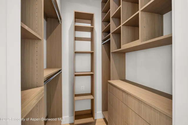 a close view of closet