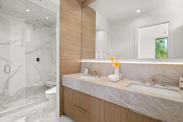 a close view of closet