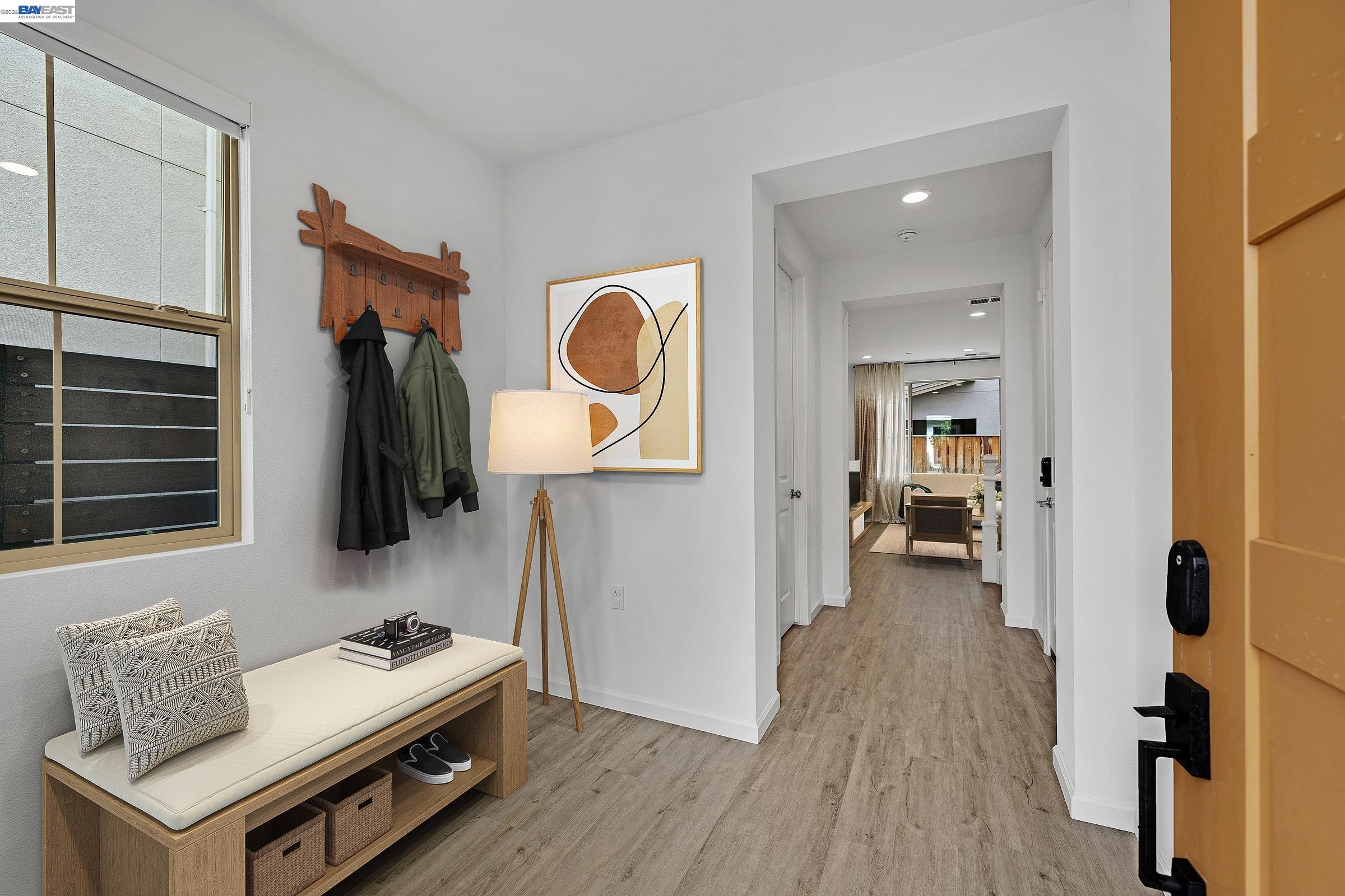 a view of kitchen and utility room