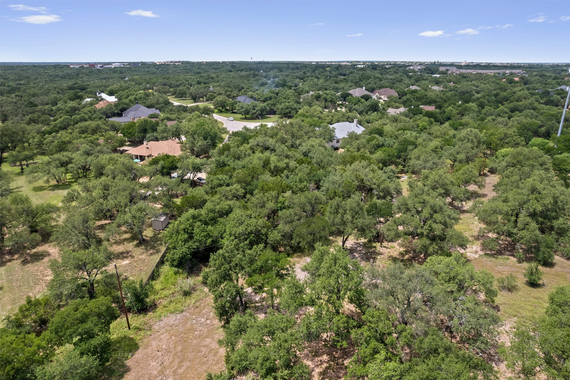 120 East Rustle Cove Georgetown, TX 78628 - Photo 15 of 25 an aerial view of residential houses with outdoor space and trees