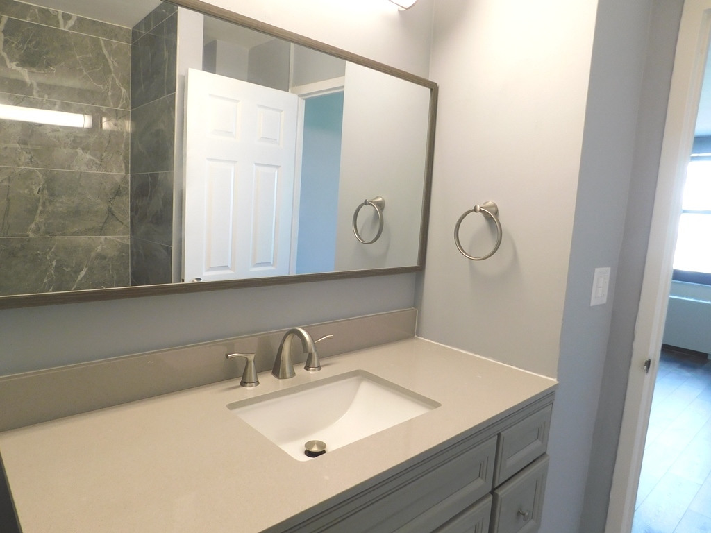 5701 North Sheridan Road, Unit 12L Chicago, IL 60660 - Photo 28 of 42 a bathroom with a sink and a mirror