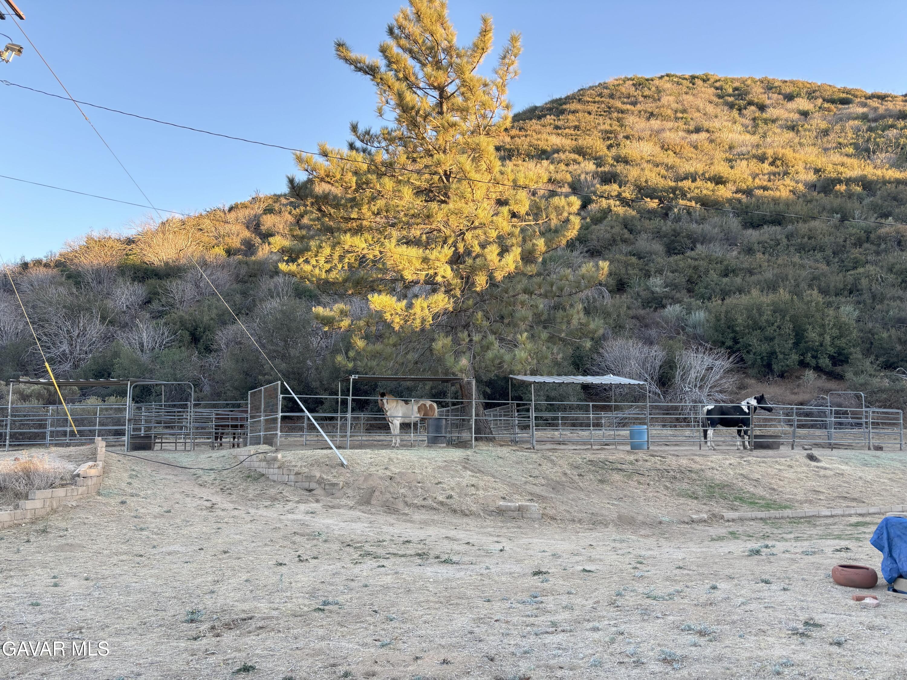 42930 Lake Hughes Road Lake Hughes, CA 93532 - Photo 11 of 38 a backyard of a house with table and chairs