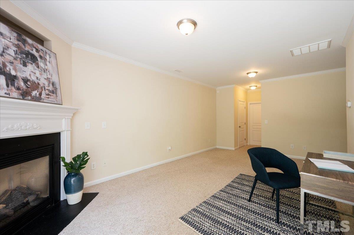 160 Grey Elm Trail Durham, NC 27713 - Photo 20 of 25 a living room with furniture and a fireplace
