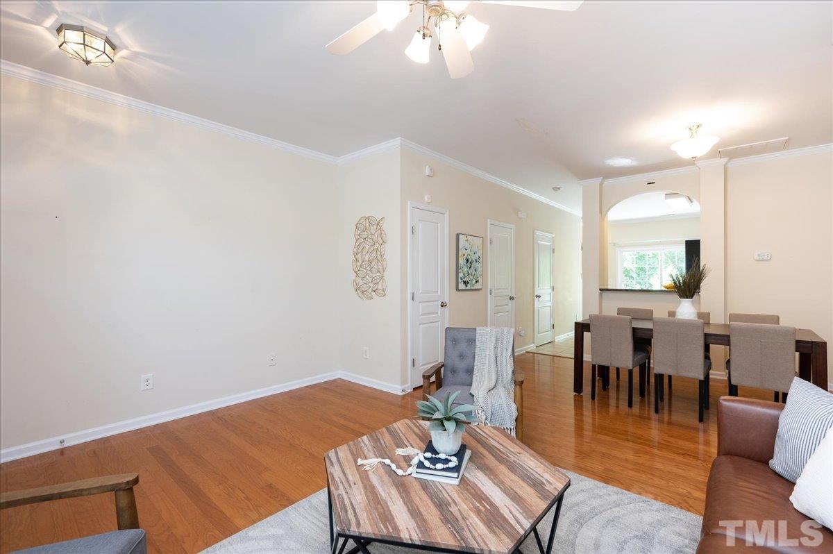 160 Grey Elm Trail Durham, NC 27713 - Photo 8 of 25 a view of a livingroom with furniture and wooden floor