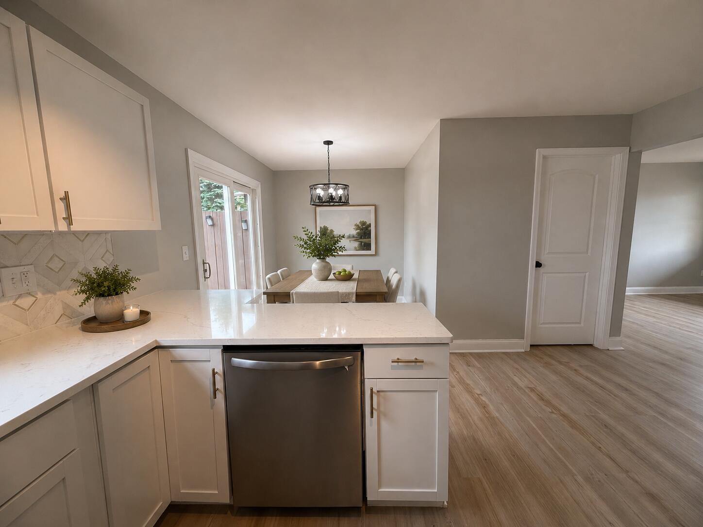 15895 Sherman Street Lowell, IN 46356 - Photo 15 of 36 a kitchen with a sink and cabinets